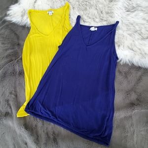 2/$15 Twisted Straps Elastic Waist Tank Top XS